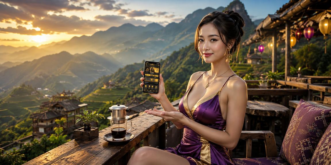 Người chơi tại Sapa thưởng thức cà phê và đặt cược thể thao high roller qua điện thoại sáng sớm